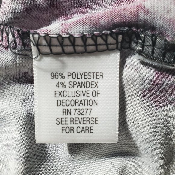 Simply Vera Multi-colored Long Sleeved Draped Top Purple and Black Size M - Picture 8 of 12